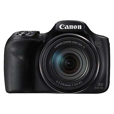 Canon PowerShot SX540 HS Bridge Camera, HD 1080p, Wi-Fi, NFC, 20.3MP, 50x Optical Zoom, 3 LCD Screen, Black Canon PowerShot SX540 HS Bridge Camera, HD 1080p, Wi-Fi, NFC, 20.3MP, 50x Optical Zoom, 3 LCD Screen, Black